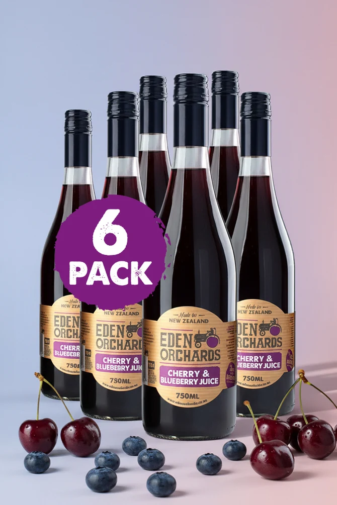Six-pack of Eden Orchards Cherry & Blueberry Juice